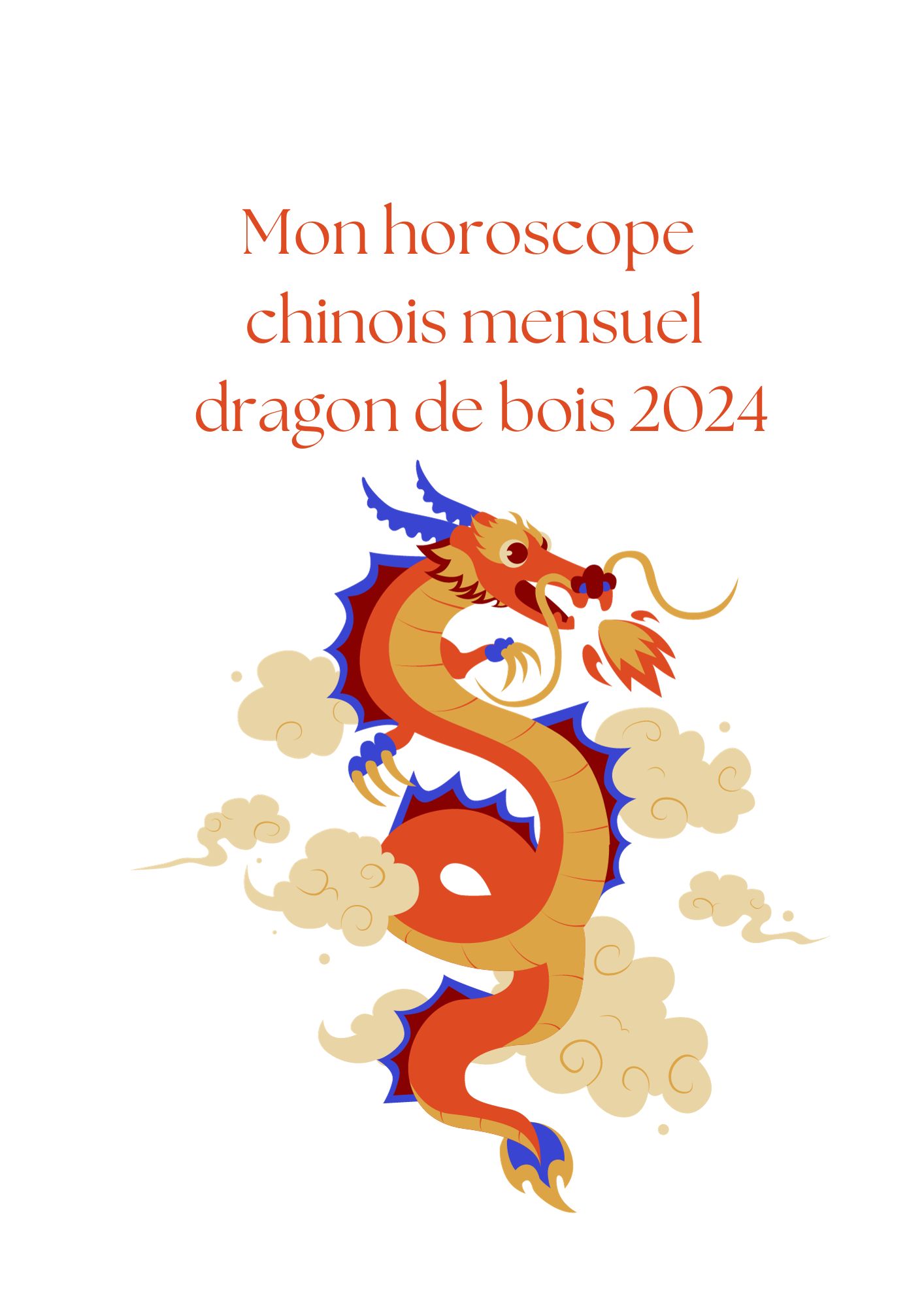 Calendrier Chinois 2024 : Année du Dragon –